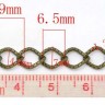 Купить Цепочка I055 кручёная с узором звено 8,5*6,5мм античная бронза (Iron) (50см) с доставкой по России