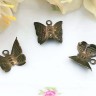 (СКИДКИ!!!) Декоративный элемент 090 подвеска Бабочка маленькая 13*10,5мм античная бронза (Iron) (10шт.) Купить (СКИДКИ!!!) Декоративный элемент 090 подвеска Бабочка маленькая 13*10,5мм античная бронза (Iron) (10шт.) с доставкой по России