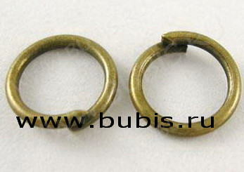 Колечки обычные толстые 6*1мм античная бронза (Brass) (50шт)