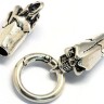 Купить Замочек карабин №083 кольцо с концевиками Черепа 76*25*14мм античное серебро (литьё) с доставкой по России