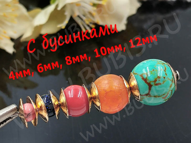 (СКИДКИ!!!) Шапочка тонкая 103 простая 40 сплошная 8*8*1,5мм светлое золото (Iron) (20шт.)