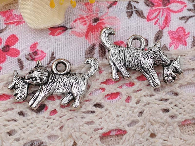 Подвеска Волк 01 3D 21*11,5*4мм античное серебро (литьё)