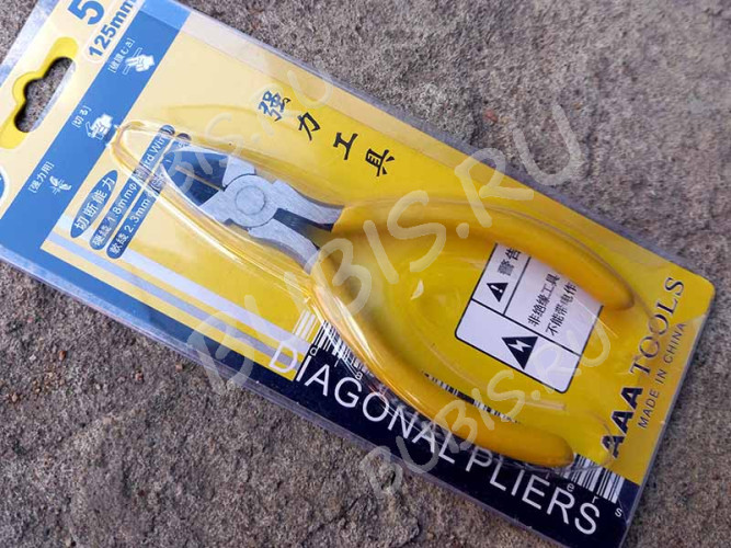 Кусачки 15 Бокорезы 110мм стальные на блистере с жёлтыми ручками (инструменты для бижутерии)