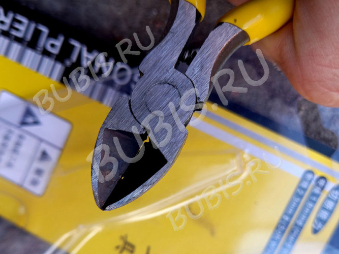 Кусачки 15 Бокорезы 110мм стальные на блистере с жёлтыми ручками (инструменты для бижутерии)