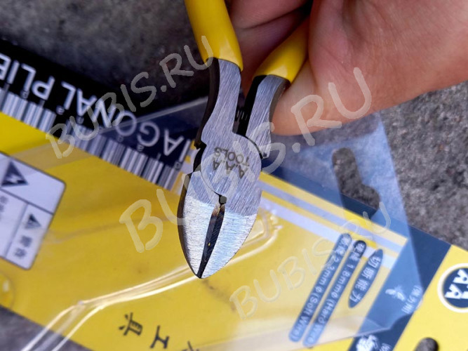 Кусачки 15 Бокорезы 110мм стальные на блистере с жёлтыми ручками (инструменты для бижутерии)