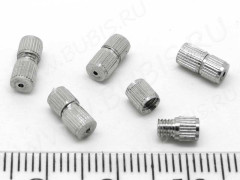 Замочек винтовой 14 без петелек 7*3мм цвет платины (Iron) (10шт)