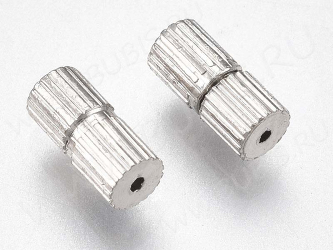 Замочек винтовой 14 без петелек 7*3мм цвет платины (Iron) (10шт)