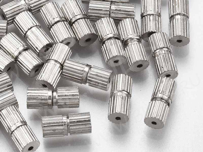Замочек винтовой 14 без петелек 7*3мм цвет платины (Iron) (10шт)