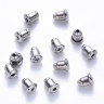 Купить Зажимы для пуссет(гвоздиков) и швенз №26 заглушки 5,5*4,5мм цвет платины (Хирургическая сталь) (10 пар) с доставкой по России