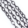 Цепочка S17-B Ювелирная сталь 6,7*3,8мм чёрная (Хирургическая сталь) (50см) Купить Цепочка S17-B Ювелирная сталь 6,7*3,8мм чёрная (Хирургическая сталь) (50см) с доставкой по России