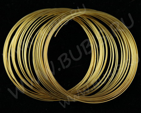 Мемори проволока - пружина - основа для браслета 65*0,6мм золотистая (10 витков)