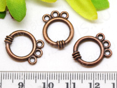 130 Округлая часть для тоггла на 3 нити 18*14мм античная медь (литьё)