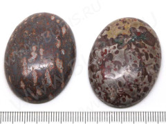 Кабошон каменный 099 Овал 40*30*7мм Яшма черепаховая (камни)