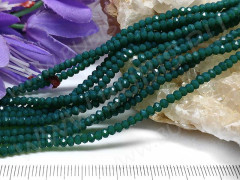 Бусина кристалл гранёный абакус 3*3*2мм изумрудный полупрозрачный (имитация Сваровски) (50шт.)