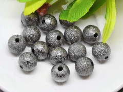 Бусина Шарик металлический &quot;сахарный&quot; 8мм чёрный никель (Brass) (10шт.)