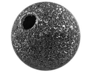 Бусина Шарик металлический "сахарный" 8мм чёрный никель (Brass) (10шт.)