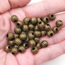 (ОПТ) Бусина металлическая Шарик "Тыковка" 8*8*7мм античная бронза (Iron) (50шт.) Купить (ОПТ) Бусина металлическая Шарик "Тыковка" 8*8*7мм античная бронза (Iron) (50шт.) с доставкой по России
