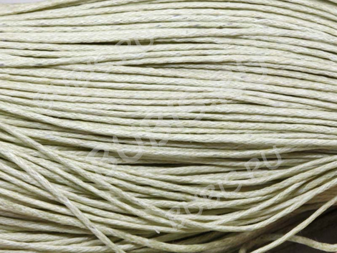 (СКИДКИ!!!) Вощёный х/б шнур 1мм цвет светло-бежевый (ок. 70м)