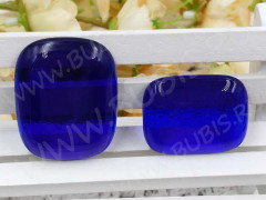 Кабошон Фьюзинг 207 Прямоугольный 32-36*24-29*8мм Синий прозрачный