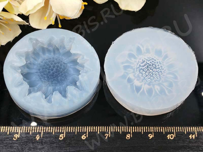 Молд 085 для эпоксидной смолы Цветок 3D 37*37*6мм (силикон)