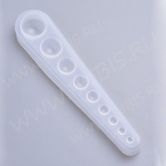 Молд 167 для эпоксидной смолы 170*36*16мм Кабошоны Полусферы 4-24мм (силикон)