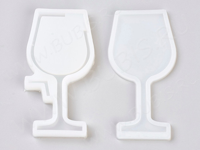 Молд 258 Шейкер двусоставной Бокал для эпоксидной смолы 110*55*10мм и 110*55*6мм  (силикон)