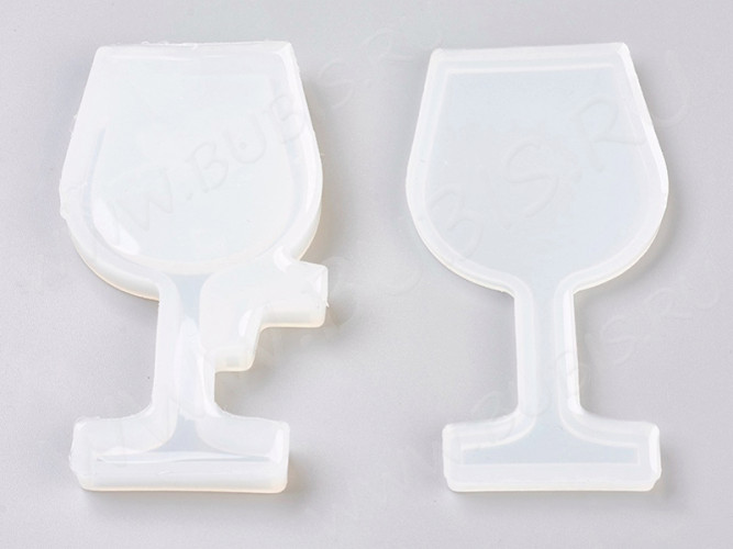 Молд 258 Шейкер двусоставной Бокал для эпоксидной смолы 110*55*10мм и 110*55*6мм  (силикон)