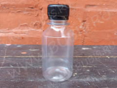 Флакон 01 Бутылочка с винтовой крышкой 100мл прозрачная (пластик)