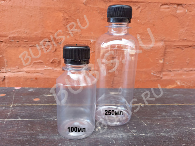 Флакон 01 Бутылочка с винтовой крышкой 100мл прозрачная (пластик)