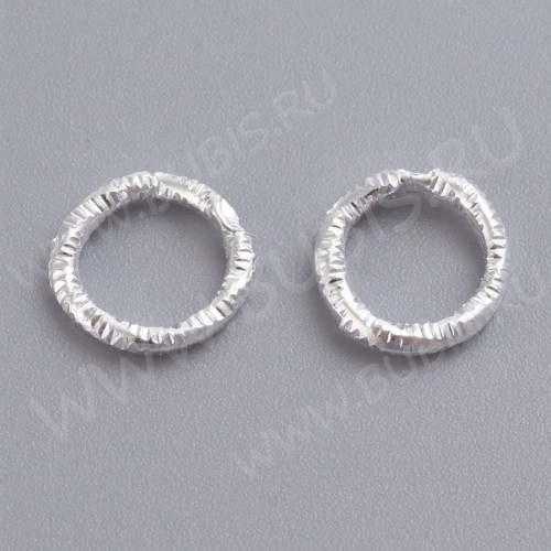 Кольцо декоративное 41 рамка разъёмное 8*8*1мм серебристое (Iron) (20шт)