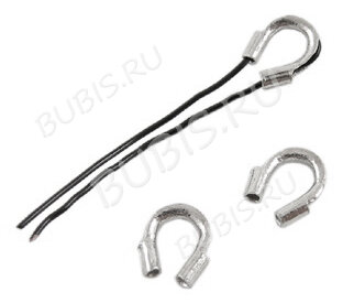 Защита ланки 05 протектор от перетирания нити и лески 5*7*2мм цвет платины (Хирургическая Сталь) (10шт)