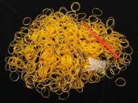 (РАСПРОДАЖА!!!) Набор для плетения браслетов 60 Loom Bands в пакете ЗОЛОТИСТЫХ прозрачных (Loom Bands) (600 резинок)