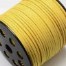 Купить Замшевый шнур 03 плоский 3*1,5мм темно-желтый (1м) с доставкой по России