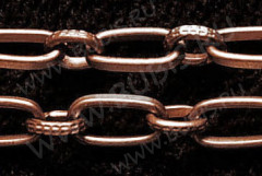 Цепочка I044 звенья 6,5*4мм и с узором 4*3мм античная медь (Iron) (50см)