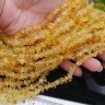 Купить Крошка (галтовка) каменная 213 4-9мм Цитрин (длинная нить прим. 90см) с доставкой по России