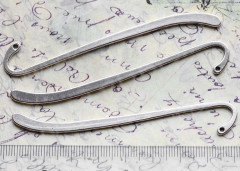 Основа (заготовка) для закладки 14 простая 8,35*1,3*0,15см античное серебро (литьё)