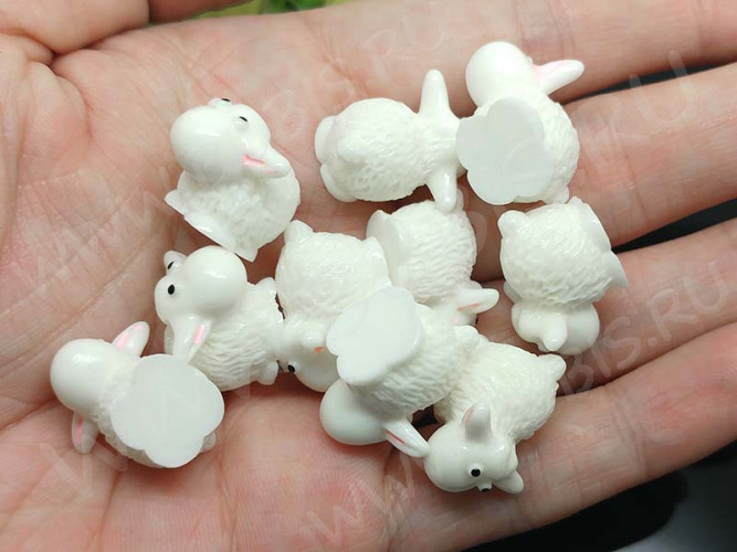 Декоративный элемент 081 Фигурка для миниатюр 25*21,5*15мм Овечка (резин)