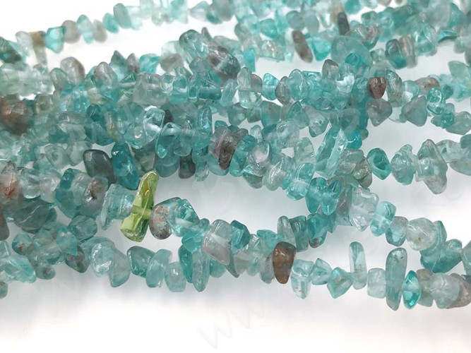 Крошка (галтовка) каменная 184 3-8мм Апатит натуральный (камни) (нить 43-45см)