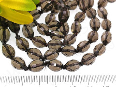 (СКИДКИ!!!) Бусина кристалл гранёный Бочонок 10*7,5*7,5мм раухтопаз прозрачный (имитация Сваровски) (10шт.)