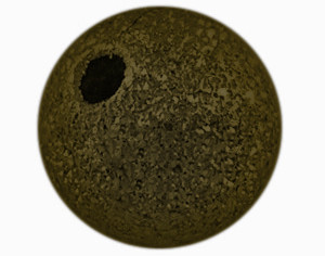 Бусина Шарик металлический "сахарный" 8мм античная бронза (Brass) (10шт.)