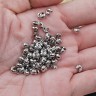 Купить (СКИДКИ!!!) Обжимная бусина 05 маскировочная разъёмная покрывная 4*2,8мм цвет платины (Iron) (100шт.) с доставкой по России