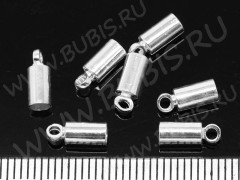 Концевик 016 9*3,3*3,3мм серебристый (Brass) (10шт.)
