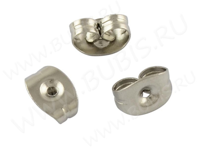 Зажимы для пуссет(гвоздиков) и швенз №12 6*4,3*3,3мм цвет платины (Хирургическая сталь) (10 пар)