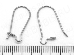 Швензы-петли №15 20*9,5*0,7мм цвет платины (хирургическая сталь) (1 пара)