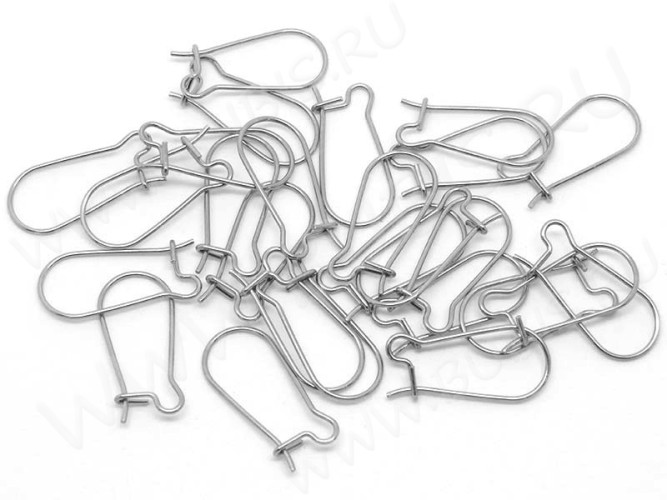 Швензы-петли №15 20*9,5*0,7мм цвет платины (хирургическая сталь) (1 пара)