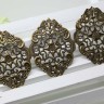 Купить Декоративный элемент 049 Овальный ажурный 44*34*0,6мм античная бронза (Iron) (имитация скани) с доставкой по России
