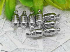 Магнитный замочек №10 с петельками 15*5,5*5,5мм цвет платины (Brass)