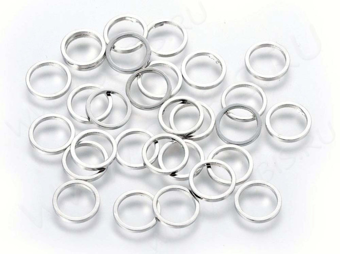 Декоративный элемент 017 Круг рамка контур коннектор 8*8*0,9мм цвет платины (Brass) (20шт.)