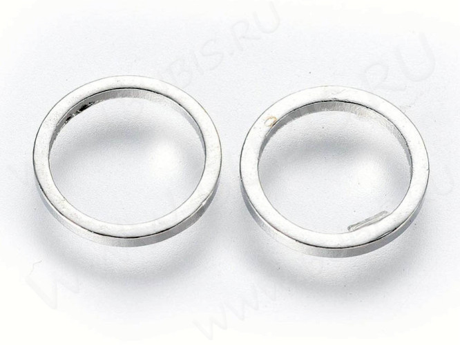 Декоративный элемент 017 Круг рамка контур коннектор 8*8*0,9мм цвет платины (Brass) (20шт.)