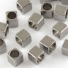 Бусина 217 Кубик 4*4*4мм цвет платины (Хирургическая сталь) Купить Бусина 217 Кубик 4*4*4мм цвет платины (Хирургическая сталь) с доставкой по России